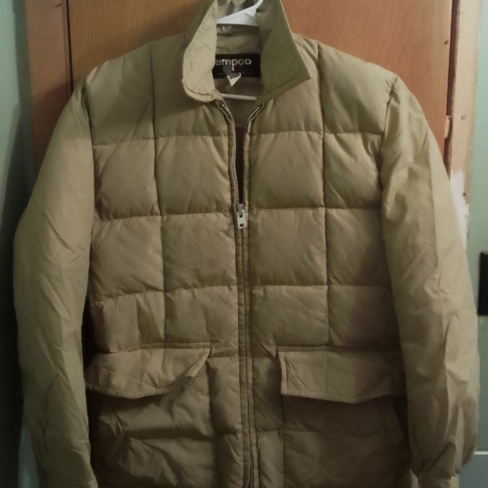 Men's Tempco Goose Down 44 Insulate Puffer Tan Quilted Jacket‎